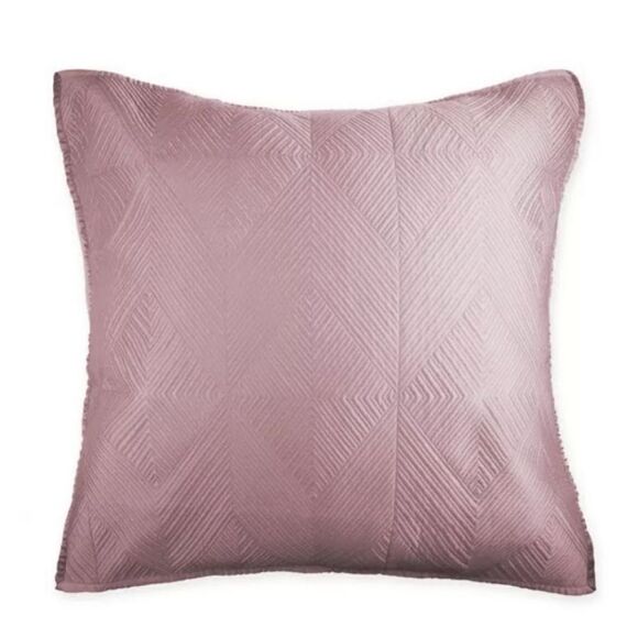Wamsutta Bliss Euro Textured Pillow Sham in Mauve Size 26x26 - Picture 1 of 5